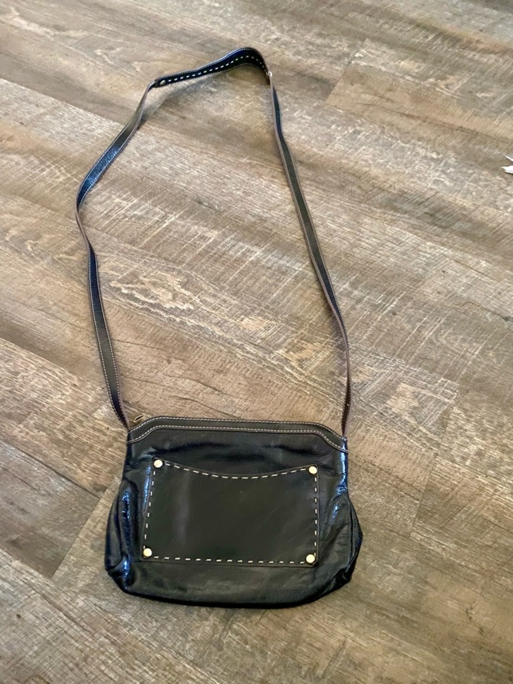 VTG Hobo The Original Leather Crossbody Black Shoulder Bag